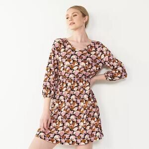 Nine West Cinched Waist Blouson Dress - Size M